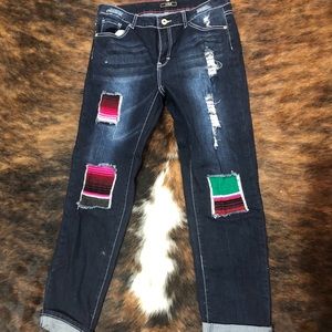 Lucky & Blessed Serape Fiesta Jeans
